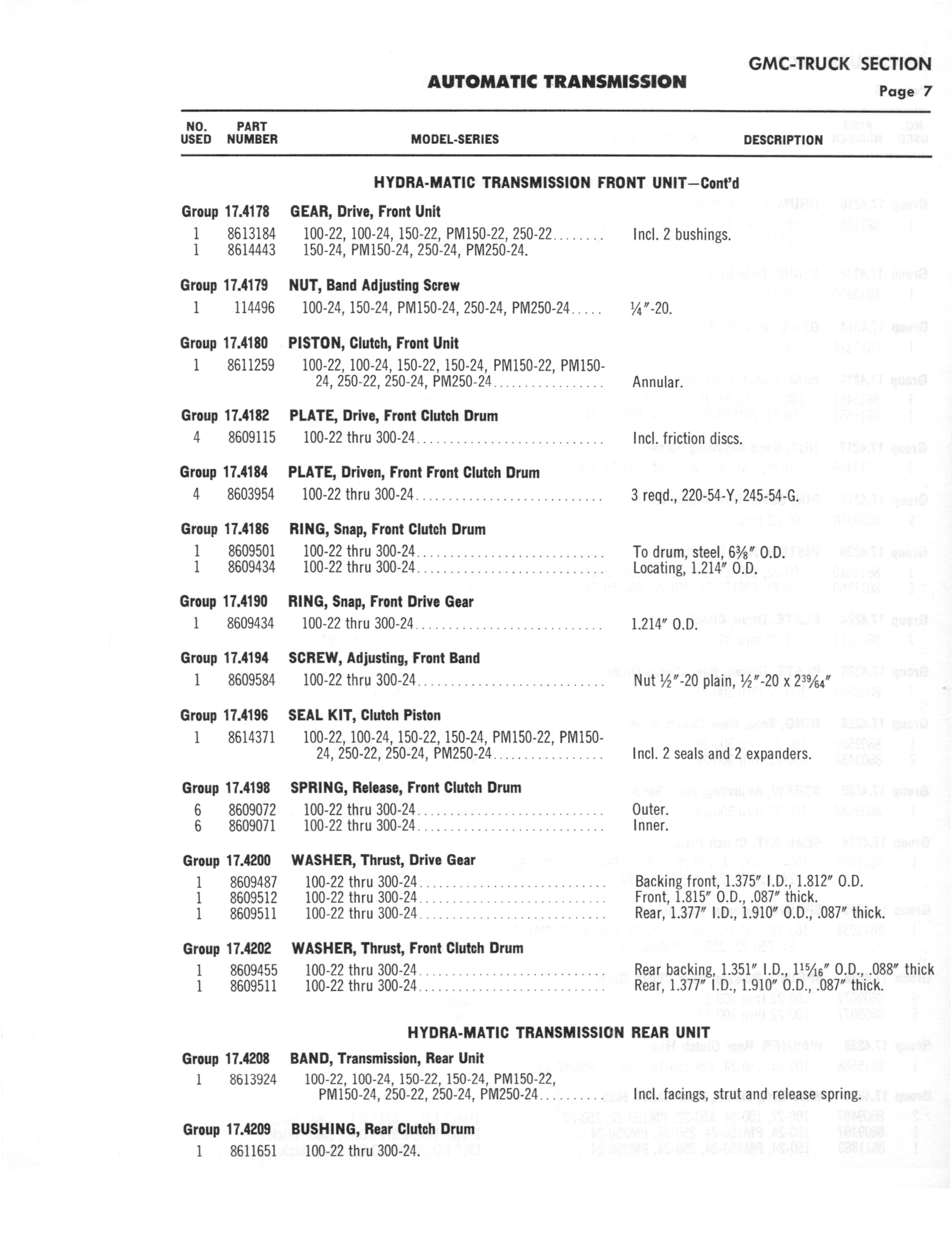 A3010 Automatic Transmission Parts Catalog HydraMatic, PowerGlide, DynaFlow page 234 of 278